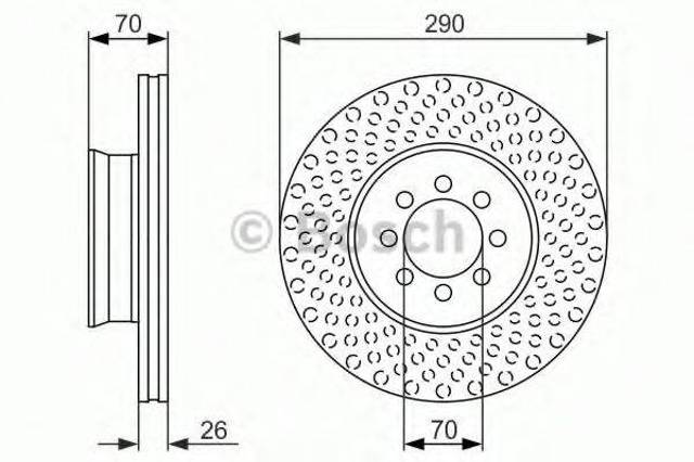 Передний тормозной диск 0986479602 BOSCH
