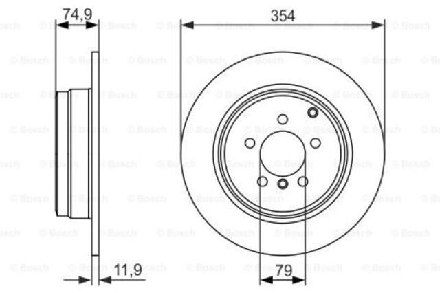 Дисковый тормоз 0986479612 BOSCH
