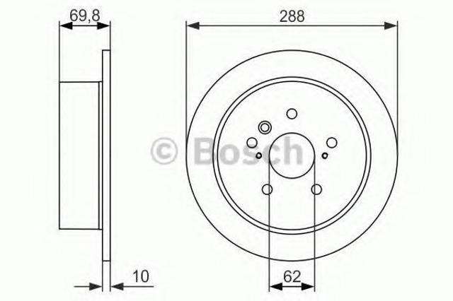 Дисковый тормоз 0986479614 BOSCH