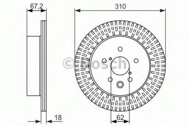 Тормозные диски 0986479615 BOSCH