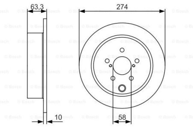 Дисковый тормоз 0986479634 BOSCH