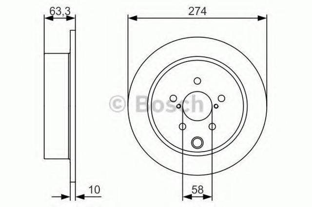 BOSCH 0986479634 Тормозные диски в наличии Чернигов
