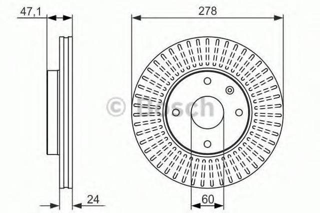 BOSCH 0986479649 Диск тормозной передний в наличии Житомир