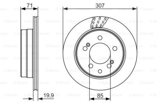 Диск тормозной задний 0986479665 BOSCH