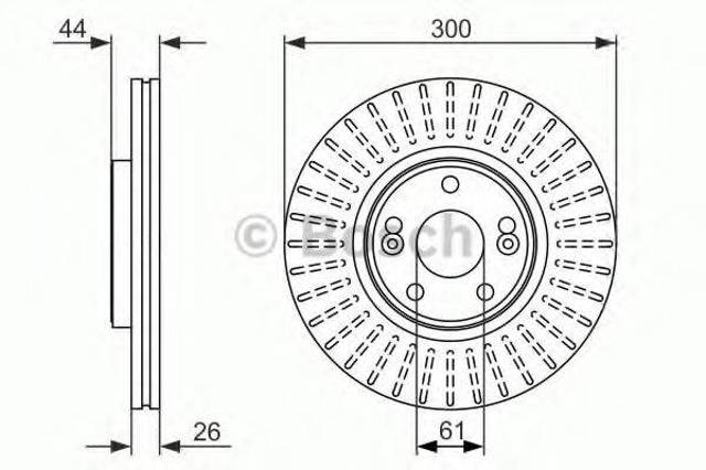 Передний тормозной диск 0986479668 BOSCH