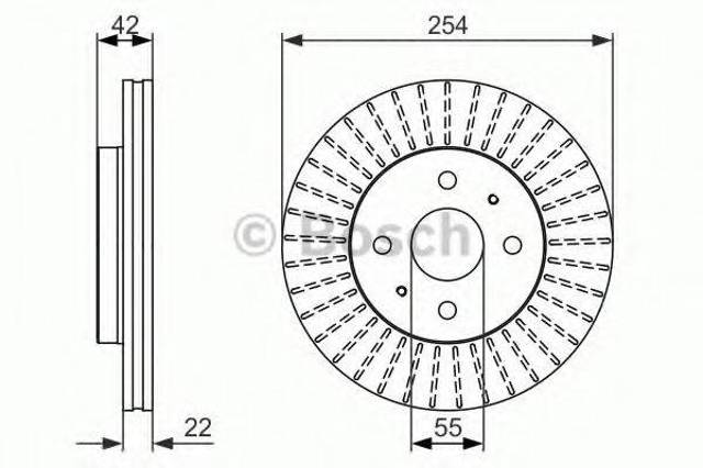 BOSCH 0986479685 Передние тормозные диски в наличии Сумы