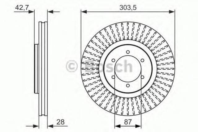 Диск тормозной передний 0986479694 BOSCH