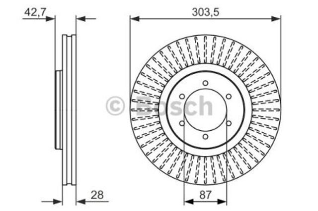 BOSCH 0986479694 Передние тормозные диски в наличии Днепр