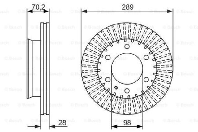 Передний тормозной диск 0986479711 BOSCH