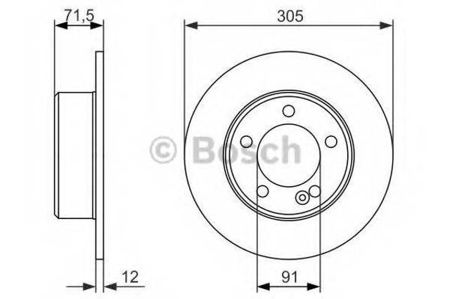 Задний тормозной диск 0986479714 BOSCH