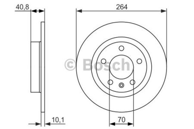 Задний дисковый тормоз 0986479715 BOSCH