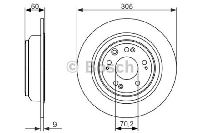 Диск тормозной задний 0986479740 BOSCH