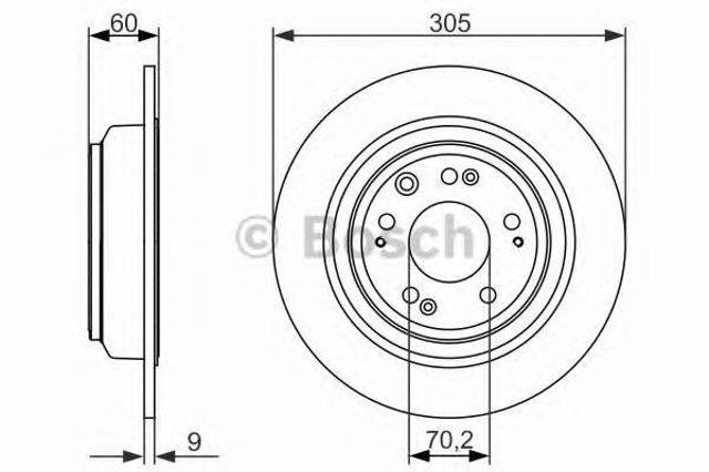 BOSCH 0986479740 Диск тормозной задний в наличии Запорожье