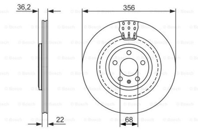 Задний дисковый тормоз 0986479749 BOSCH