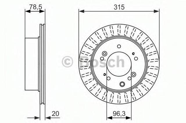 Диск тормозной задний 0986479793 BOSCH