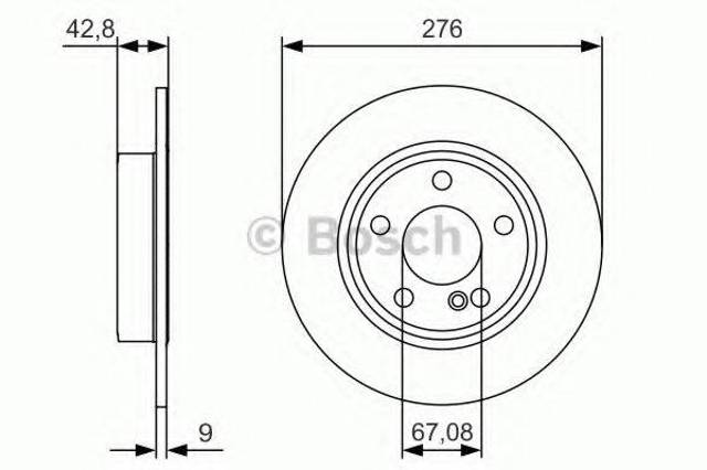 Тормозные диски 0986479A03 BOSCH