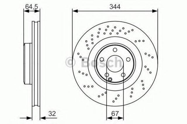 Ротор тормозной 0986479A17 BOSCH
