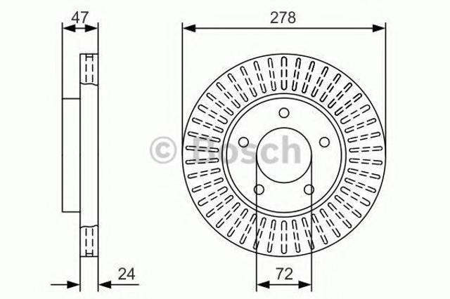 Ротор тормозной 0986479A52 BOSCH