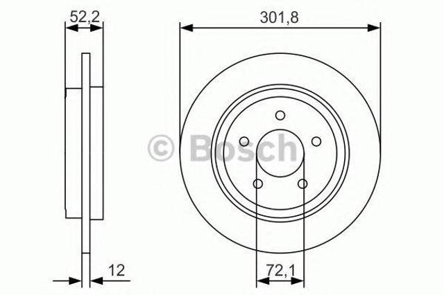 Задний дисковый тормоз 0986479A53 BOSCH