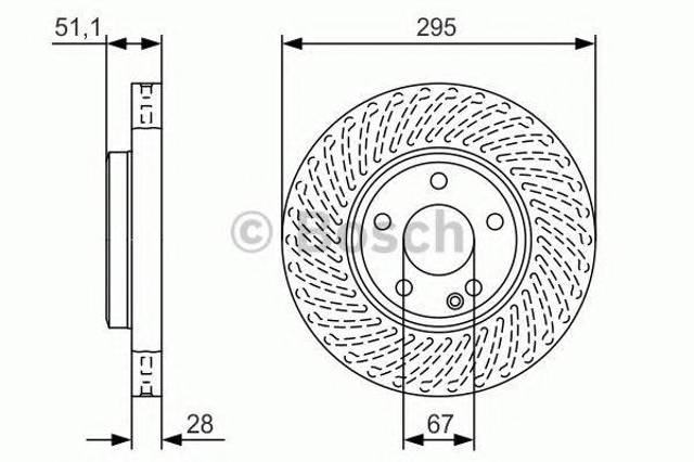 Передний тормозной диск 0986479A58 BOSCH