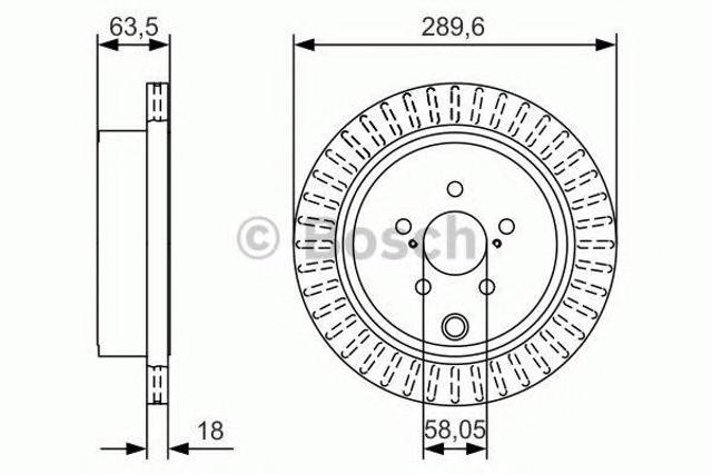 Тормозной диск 0986479A83 BOSCH