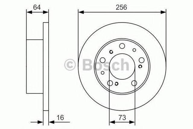 Передний тормозной диск 0986479A89 BOSCH