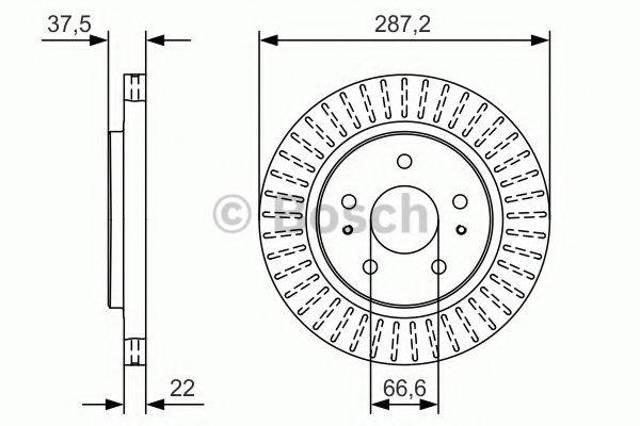 Передний тормозной диск 0986479A98 BOSCH