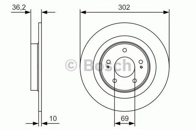 Тормозной диск 0986479B04 BOSCH