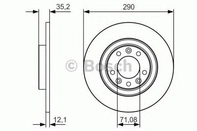 Задний дисковый тормоз 0986479C25 BOSCH