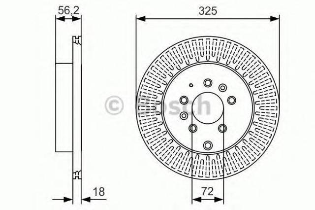 Задний тормозной диск 0986479C30 BOSCH