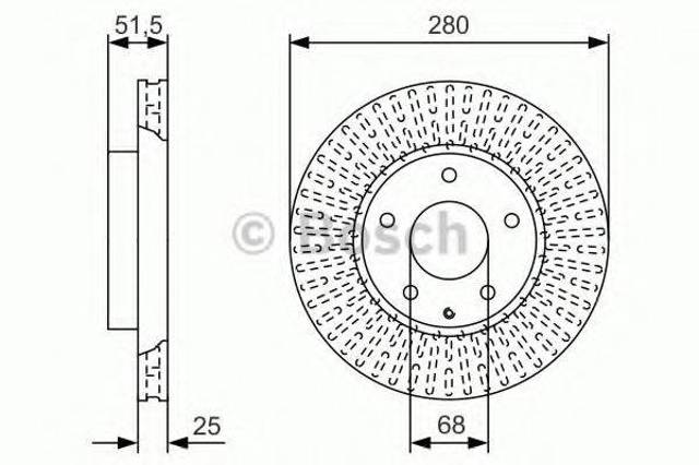 Ротор тормозной 0986479C36 BOSCH