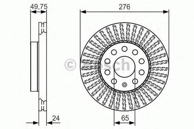 Тормоз дисковый передний 0986479C47 BOSCH
