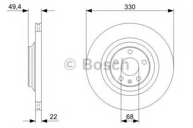 Задний дисковый тормоз 0986479C64 BOSCH
