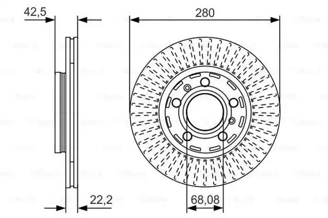 Дисковый тормоз 0986479C89 BOSCH