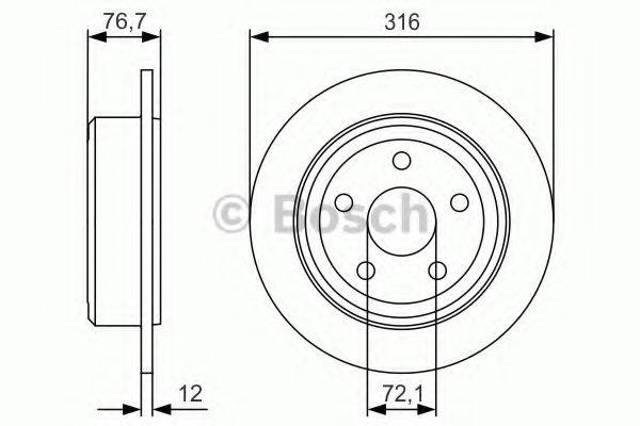 Тормозные диски 0986479R08 BOSCH