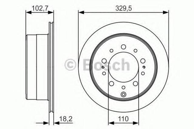 Задний тормозной диск 0986479R15 BOSCH