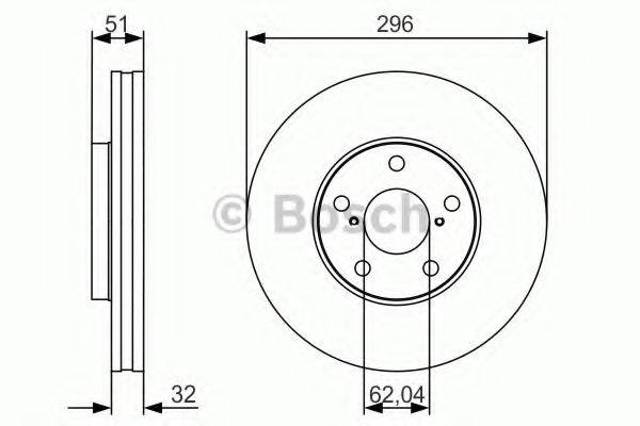 Тормоз дисковый передний 0986479R20 BOSCH
