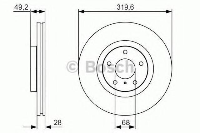 Ротор тормозной 0986479R22 BOSCH