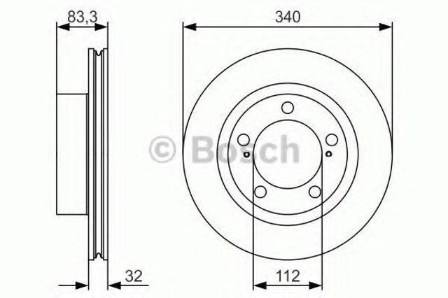 Диск тормозной передний 0986479R29 BOSCH