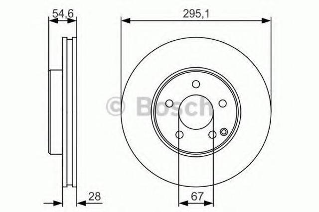 Диск тормозной передний 0986479R99 BOSCH