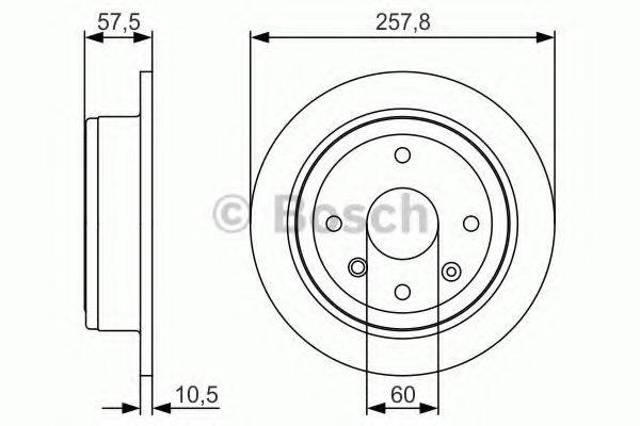 Задний дисковый тормоз 0986479S08 BOSCH
