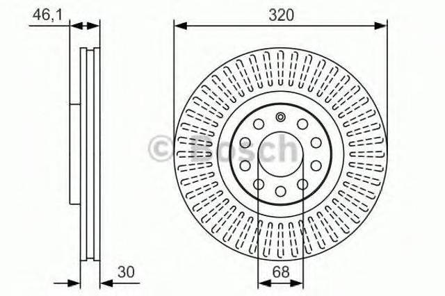 Тормоз дисковый передний 0986479S30 BOSCH