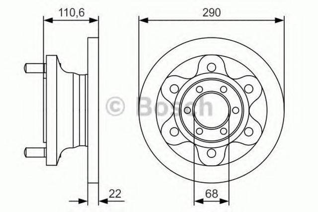 Диск тормозной передний 0986479S95 BOSCH