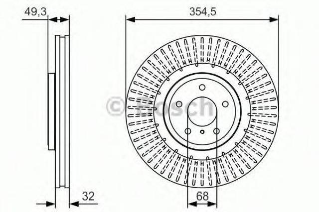 Тормоз дисковый передний 0986479T02 BOSCH