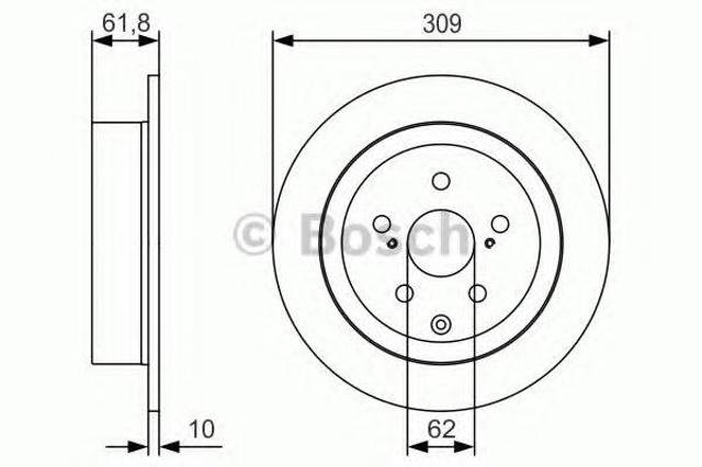 Диск тормозной задний 0986479T04 BOSCH