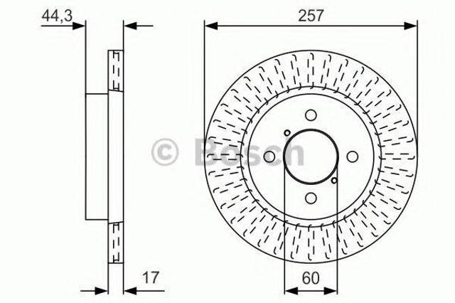 Тормоз дисковый передний 0986479U93 BOSCH