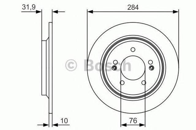 Задний дисковый тормоз 0986479V09 BOSCH
