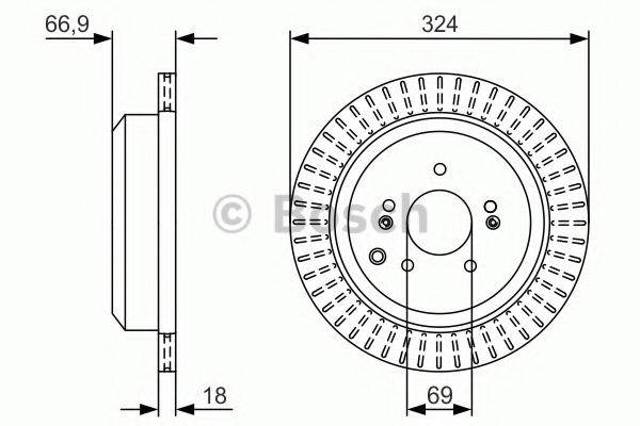 Задний тормозной диск 0986479V10 BOSCH