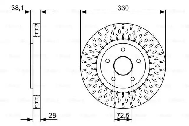 Передний тормозной диск 0986479V85 BOSCH