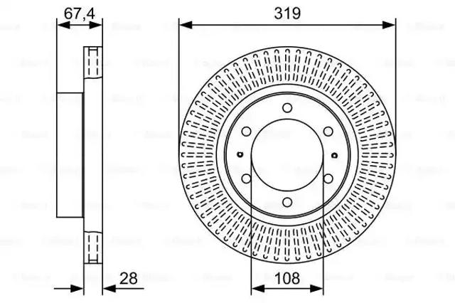 Передний тормозной диск 0986479W47 BOSCH